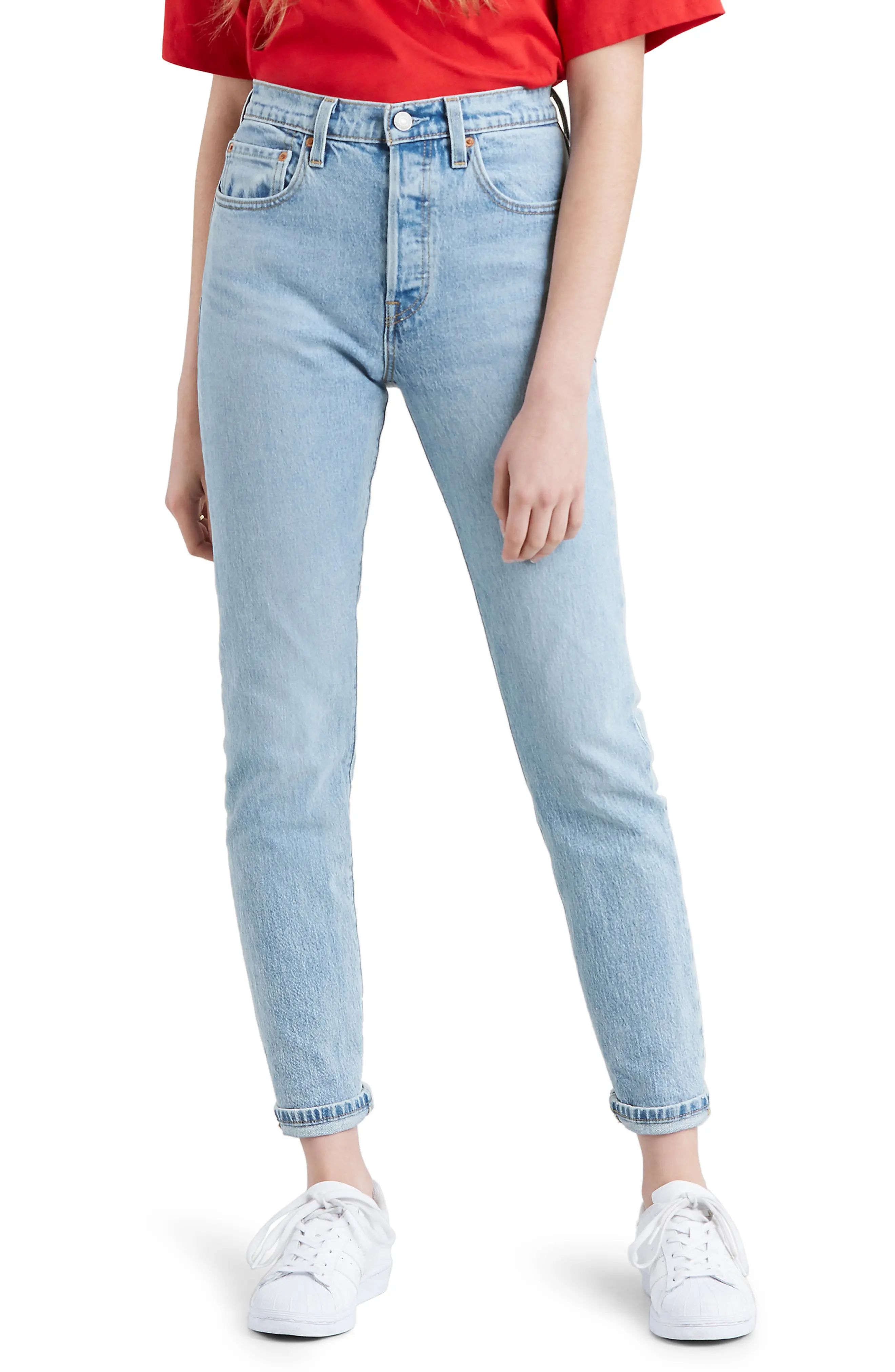 Women's Levi's 501 Skinny Jeans, Size 33 x 28 - Blue | Nordstrom