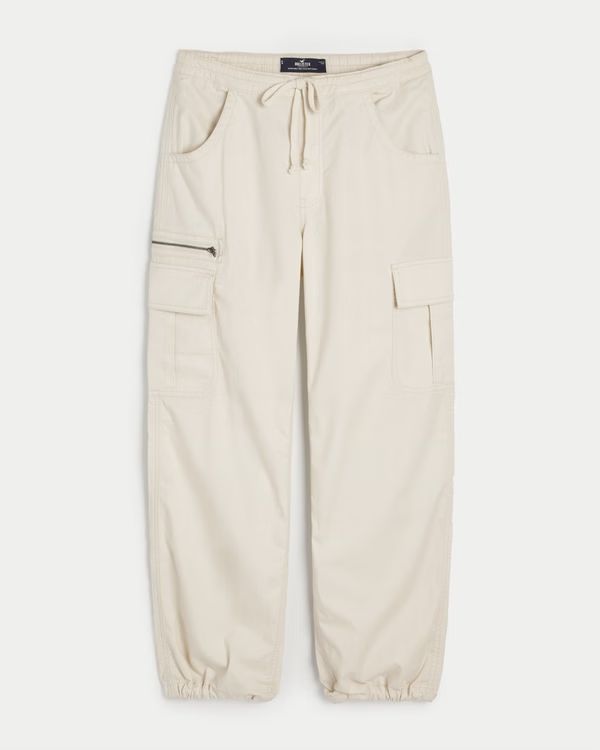 Adjustable Rise Cargo Parachute Pants | Hollister (US)