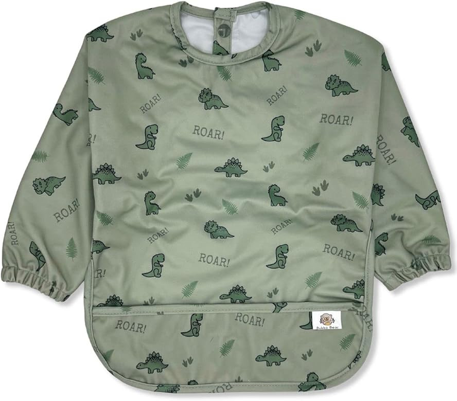 Bubba Bear Baby Bib with Sleeves, Long Sleeve Toddler Feeding Apron Bibs for Eating & Lead Weanin... | Amazon (US)