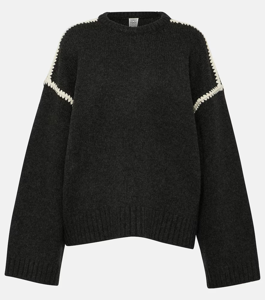 Toteme Embroidered wool and cashmere sweater | Mytheresa (US/CA)