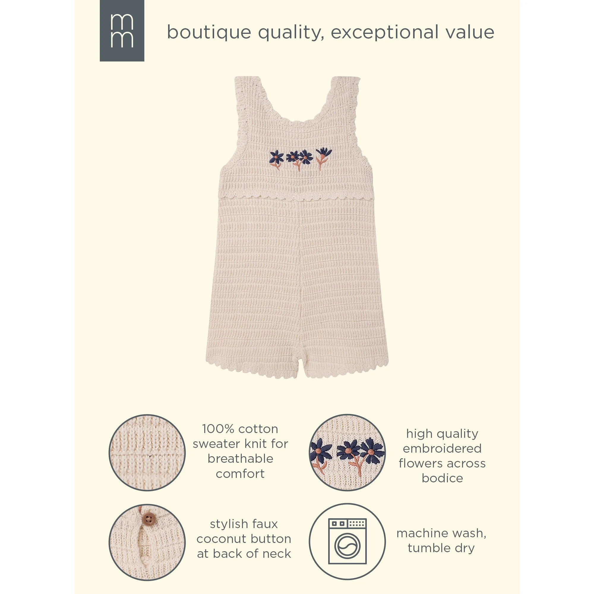 Modern Moments by Gerber Toddler Girl Sweater Knit Romper, Sizes 12 Months - 5T | Walmart (US)