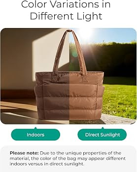 BAGSMART Tote Bag for Women, Lightweight Puffy Tote Bag with Compartments Shoulder Bag Handbag fo... | Amazon (US)
