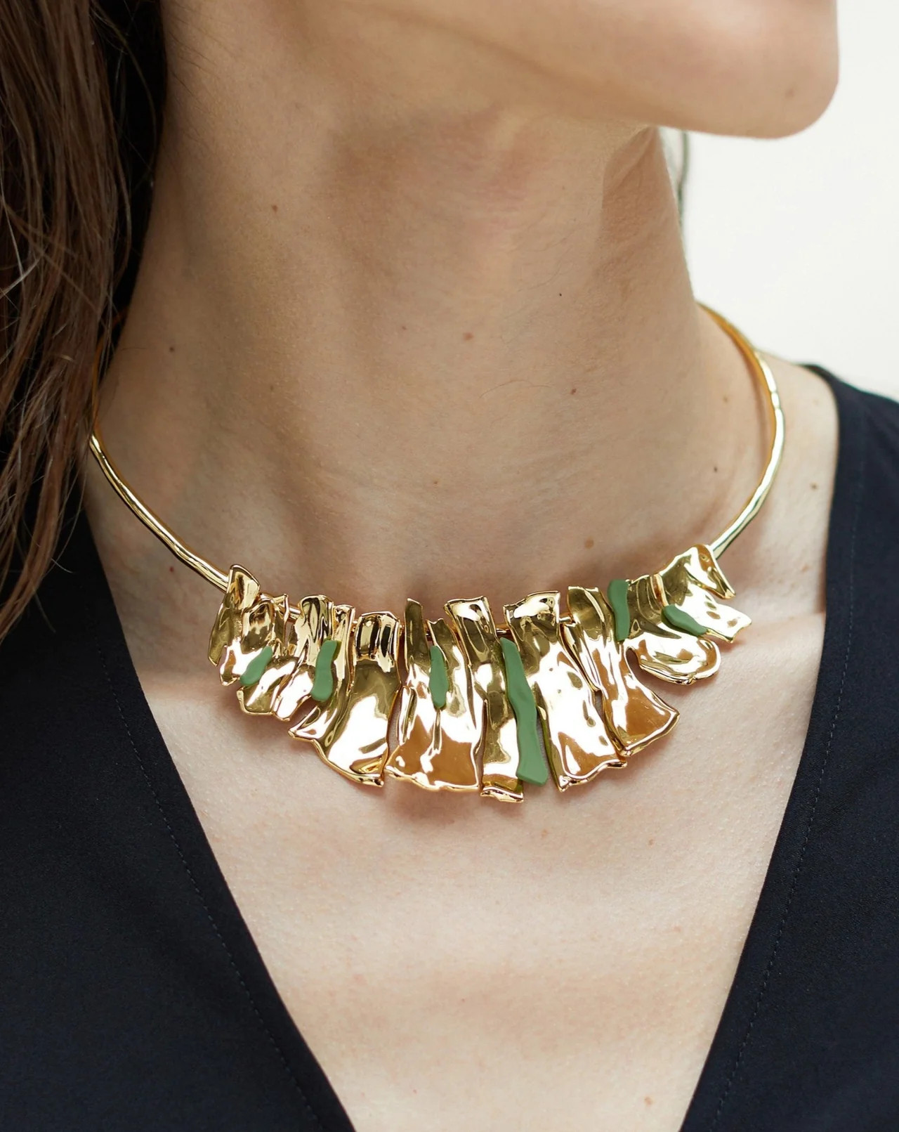 Retro Memphis Collar Necklace - Green | Alexis Bittar