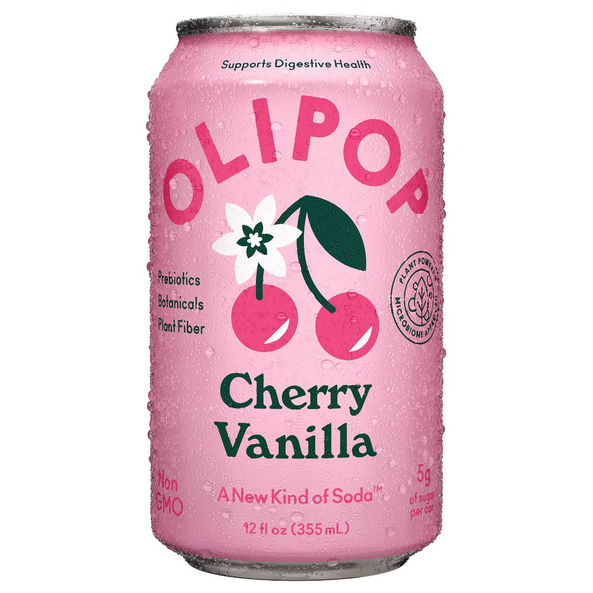 OLIPOP Cherry Vanilla Prebiotic Soda - 12 fl oz Can | Target