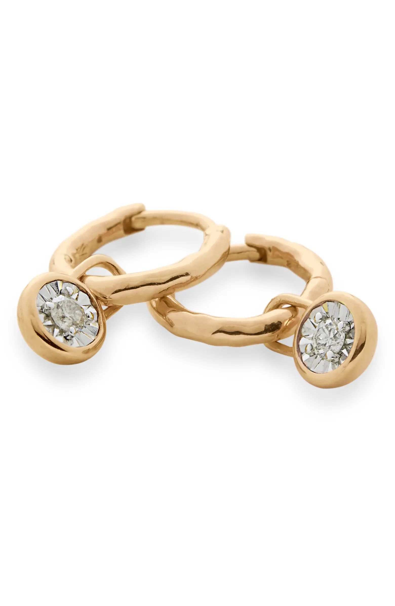 Monica Vinader Diamond Essential Huggie Earrings | Nordstrom | Nordstrom