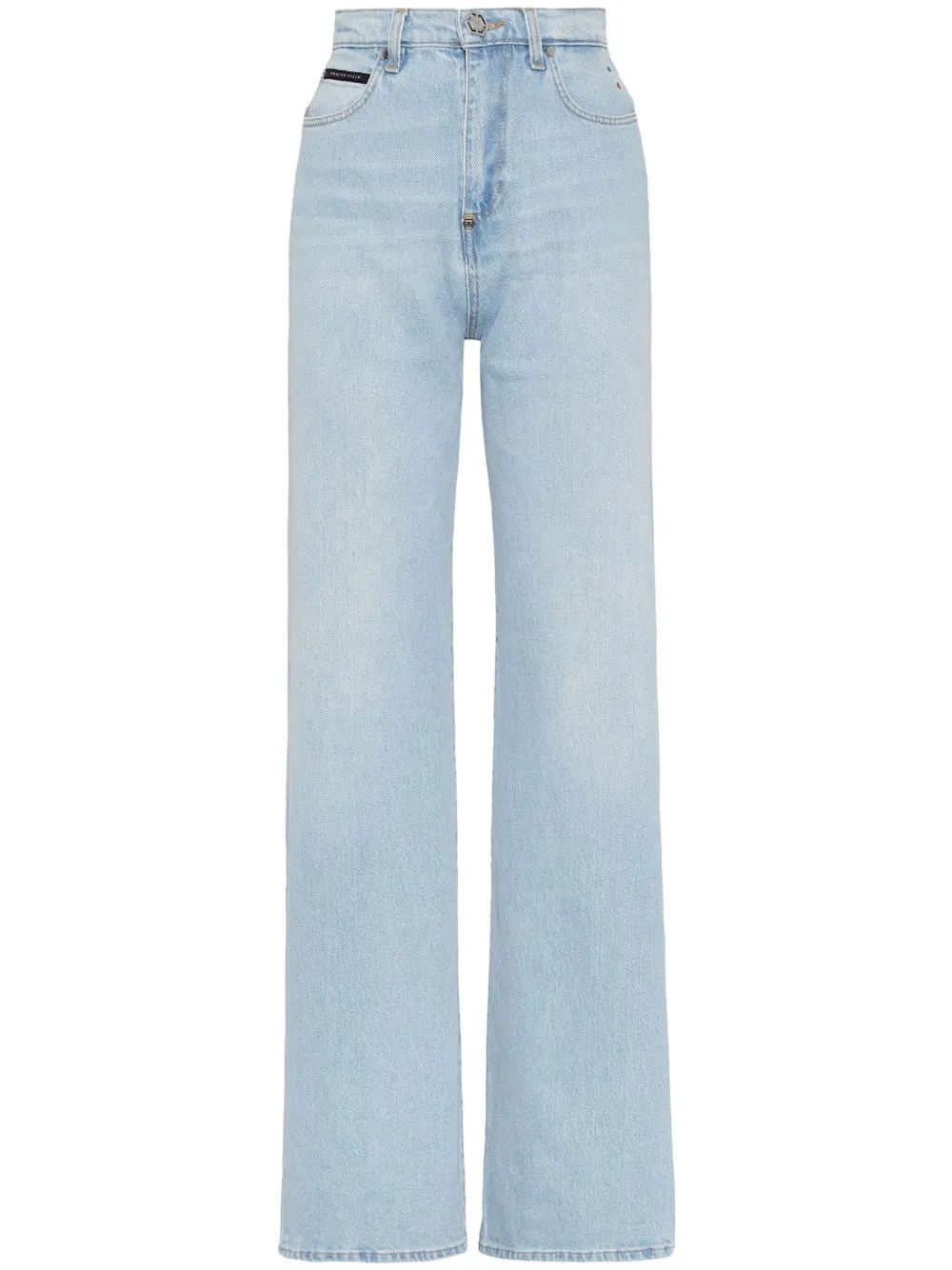 Philipp Plein Weite High-Rise-Jeans | Blau | FARFETCH DE | Farfetch Global