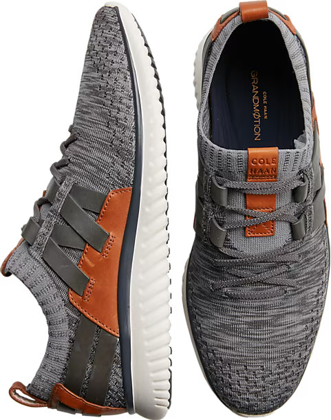 Cole Haan GrandMøtion Gray Stitchlite Lace Ups | The Men's Wearhouse