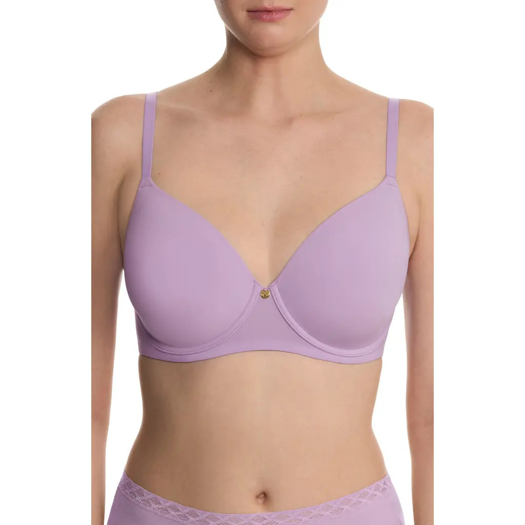 Natori Cloud Comfort Full Fit Back Smoothing T-Shirt Bra in Violet Tulip at Nordstrom, Size 34Dd | Nordstrom