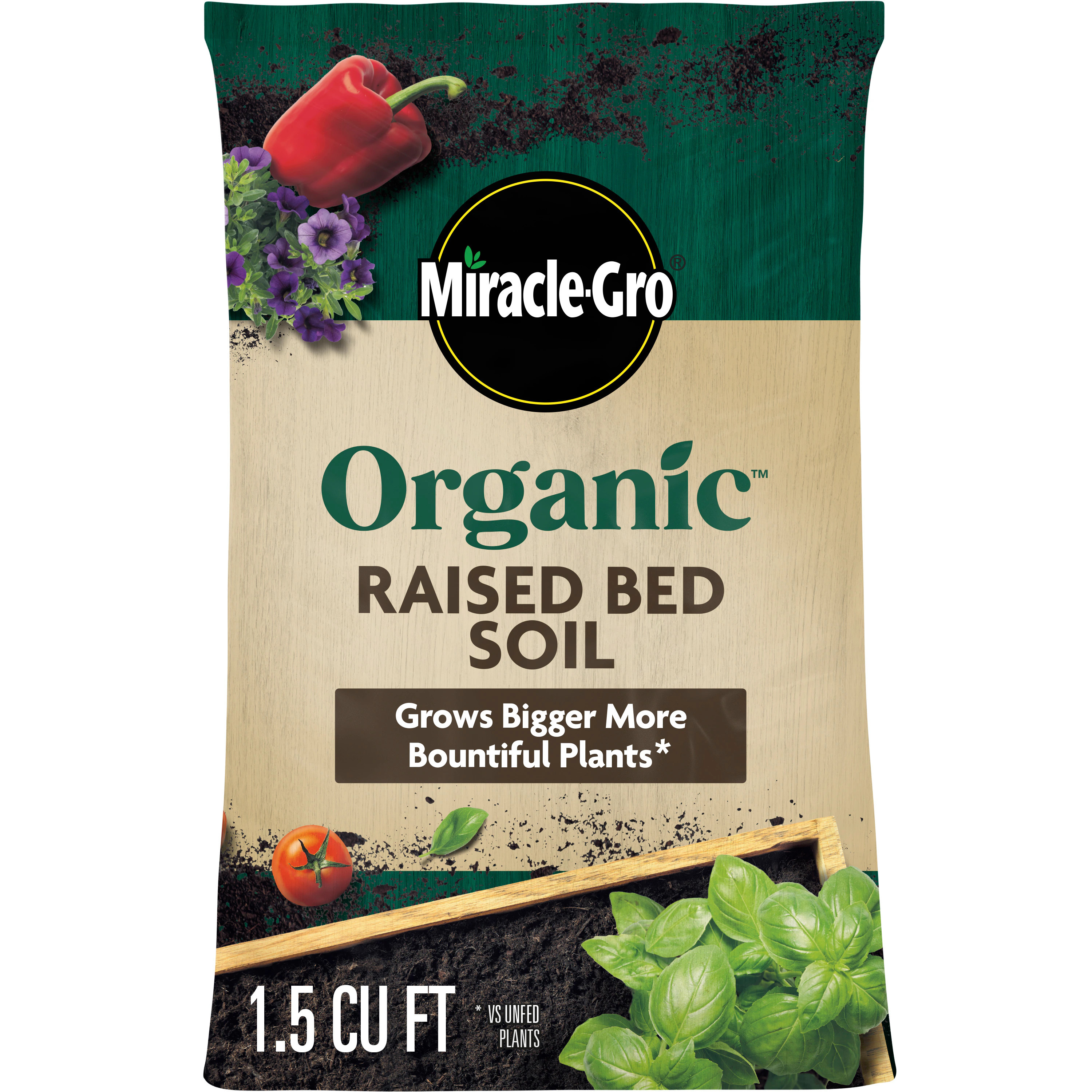 Miracle-Gro Organic 1.5 Cubic feet All-purpose Organic Raised bed soil one_size | 73859430 | Lowe's