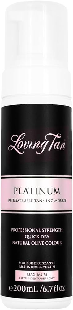 Loving Tan Platinum Mousse, Dark - Streak Free, Natural Looking, Professional Strength Sunless Ta... | Amazon (US)