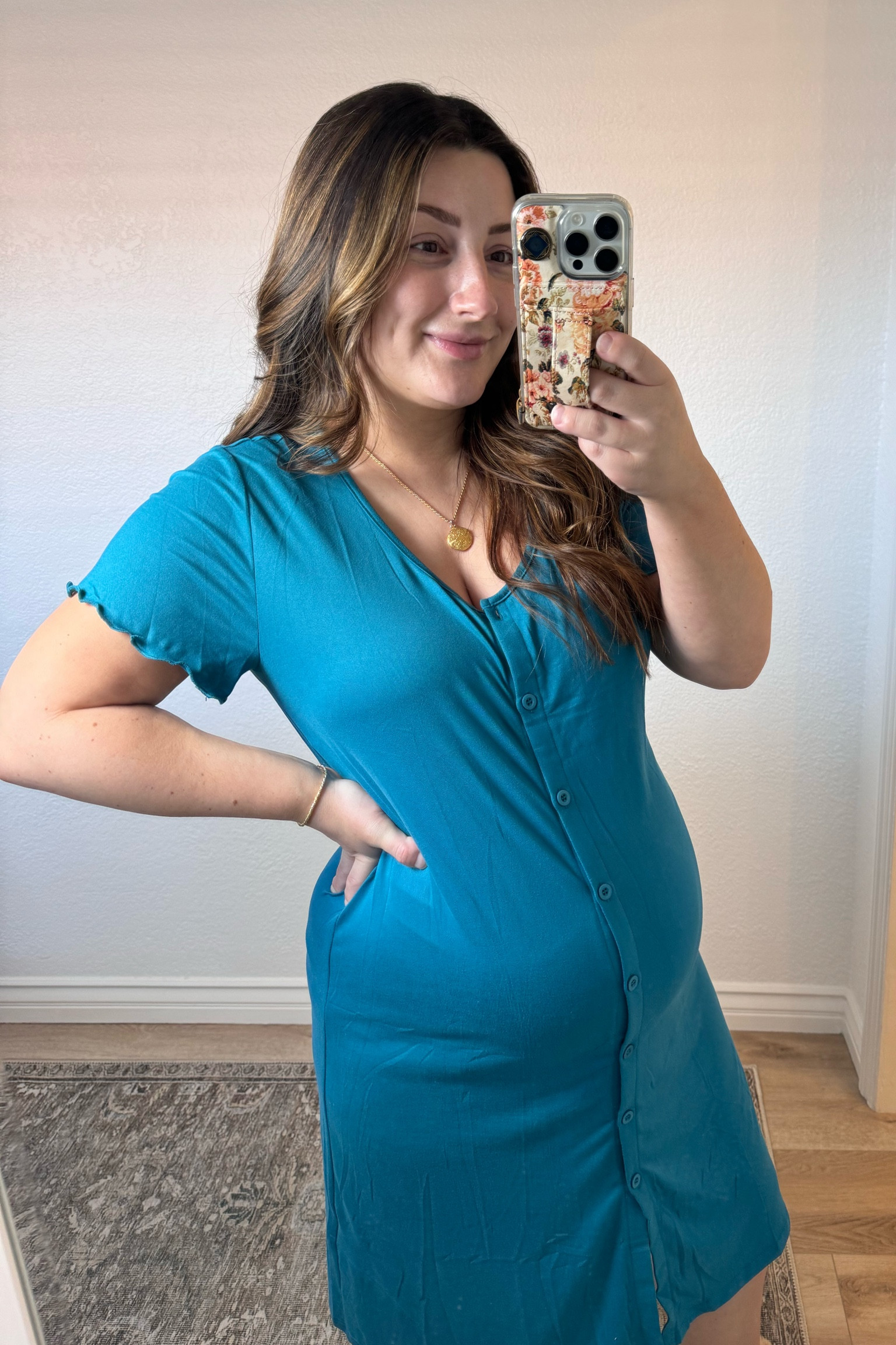 Softest pajama nightgown! I’m in a medium at 39 weeks pregnant! 

Functional buttons so it’s nursing friendly! Not maternity but is perfect while you’re pregnant and postpartum!

#LTKBump #LTKFamily #LTKFindsUnder50