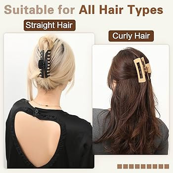 11 Pack 4.3 Inch Hair Clips Claw Clips Accessories For Women Thick Curly Hair Products Large Squa... | Amazon (US)