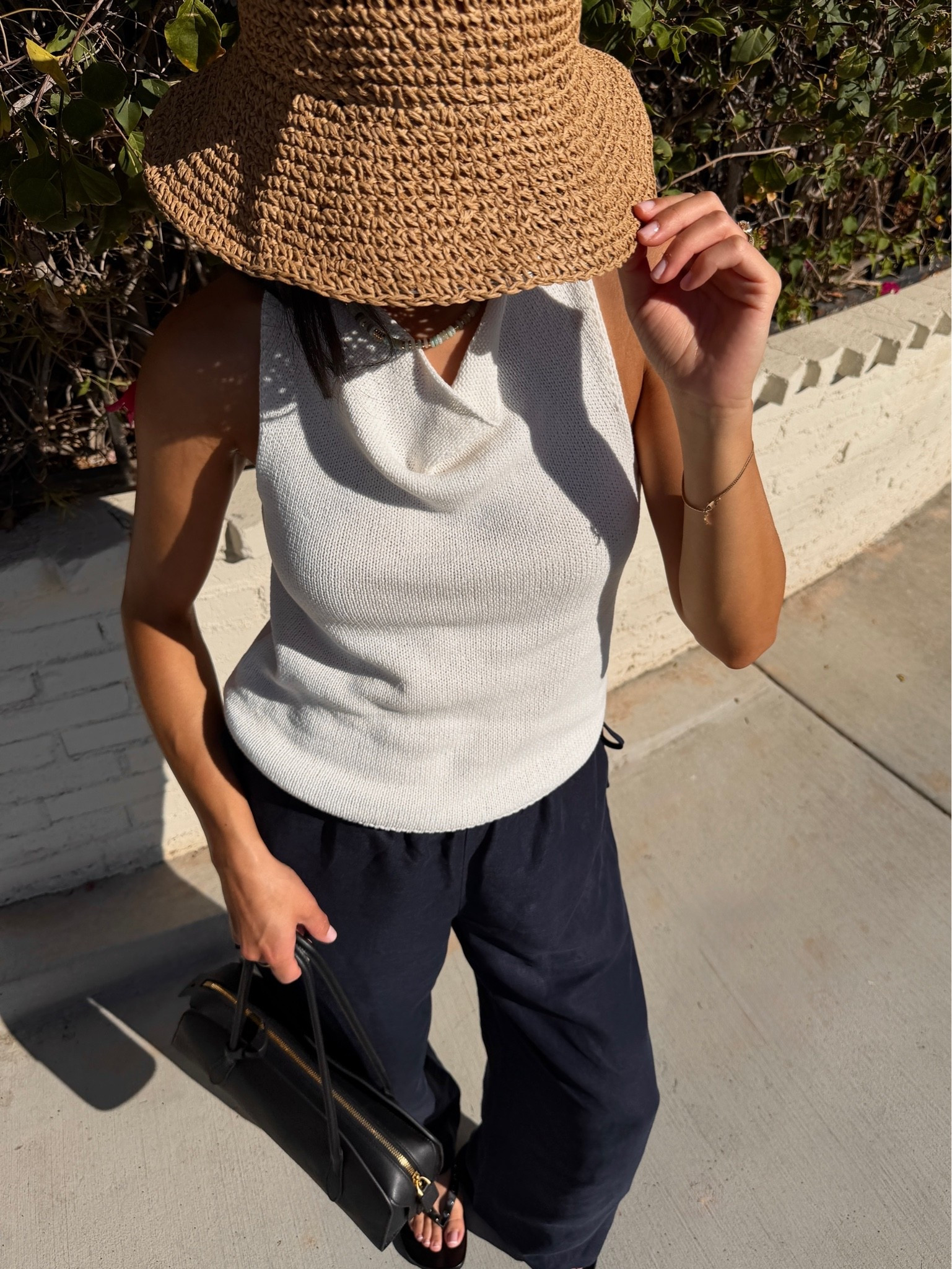 Palm Springs outfit ideas! Looove this look 🤍 wearing a small in the top + bottoms. Bag is Parisa Wang, studded sandals are Zara.

#LTKootd #LTKTravel #LTKSwim