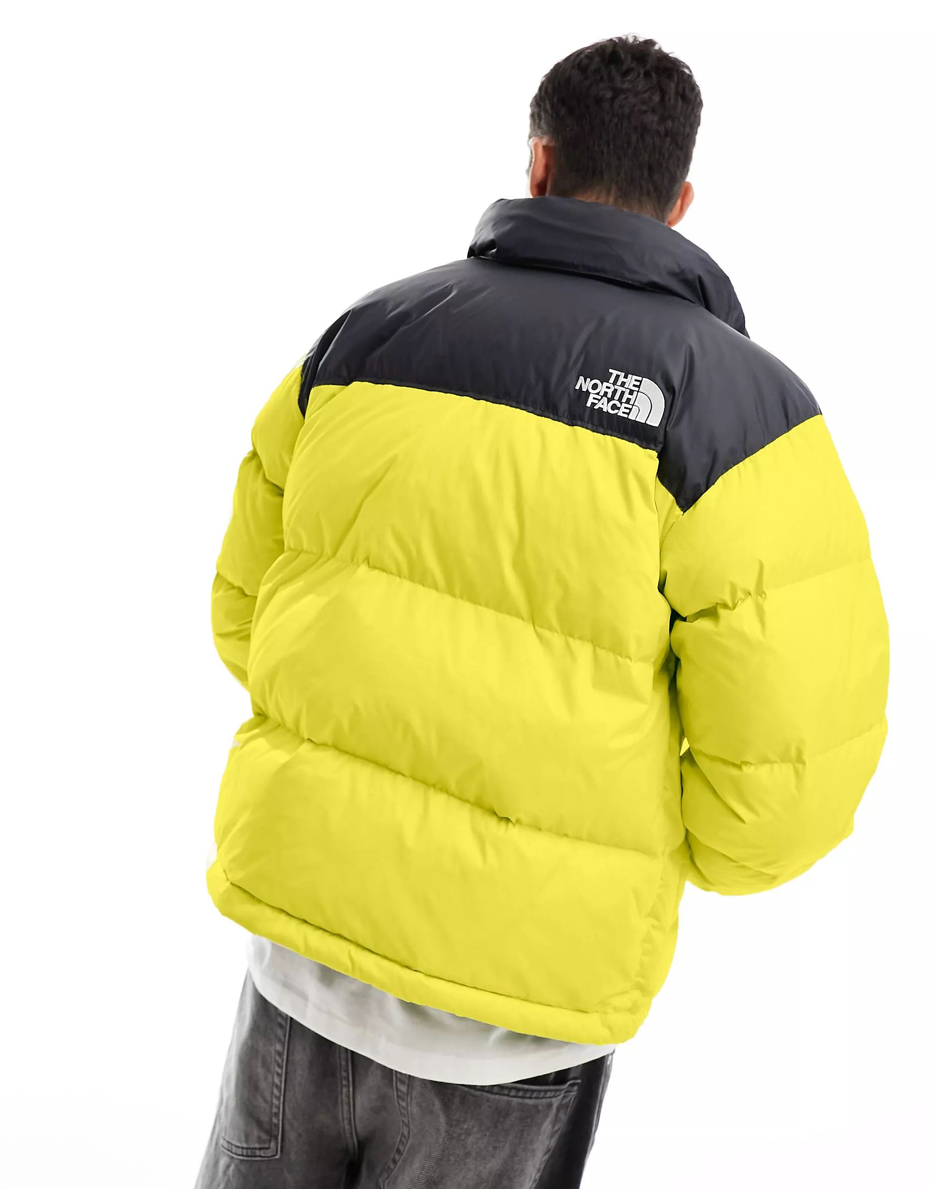 The North Face 1996 Retro Nuptse down puffer jacket in yellow | ASOS (Global)