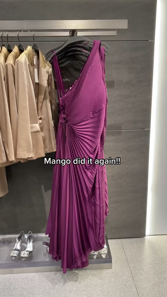 Mango purple outlet dress