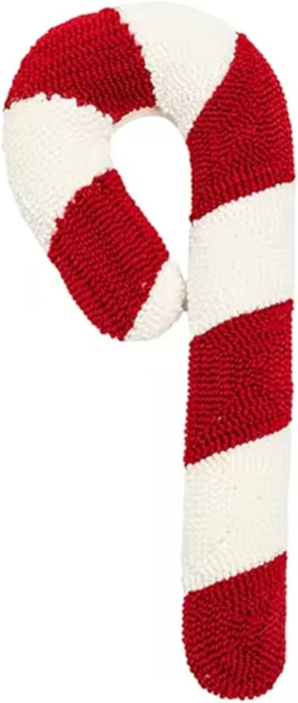 Candy Cane Pillow, Christmas Candy Throw Pillow Xmas Red Spiral Lollipop Pillow Cute Sweet Shaped... | Amazon (US)