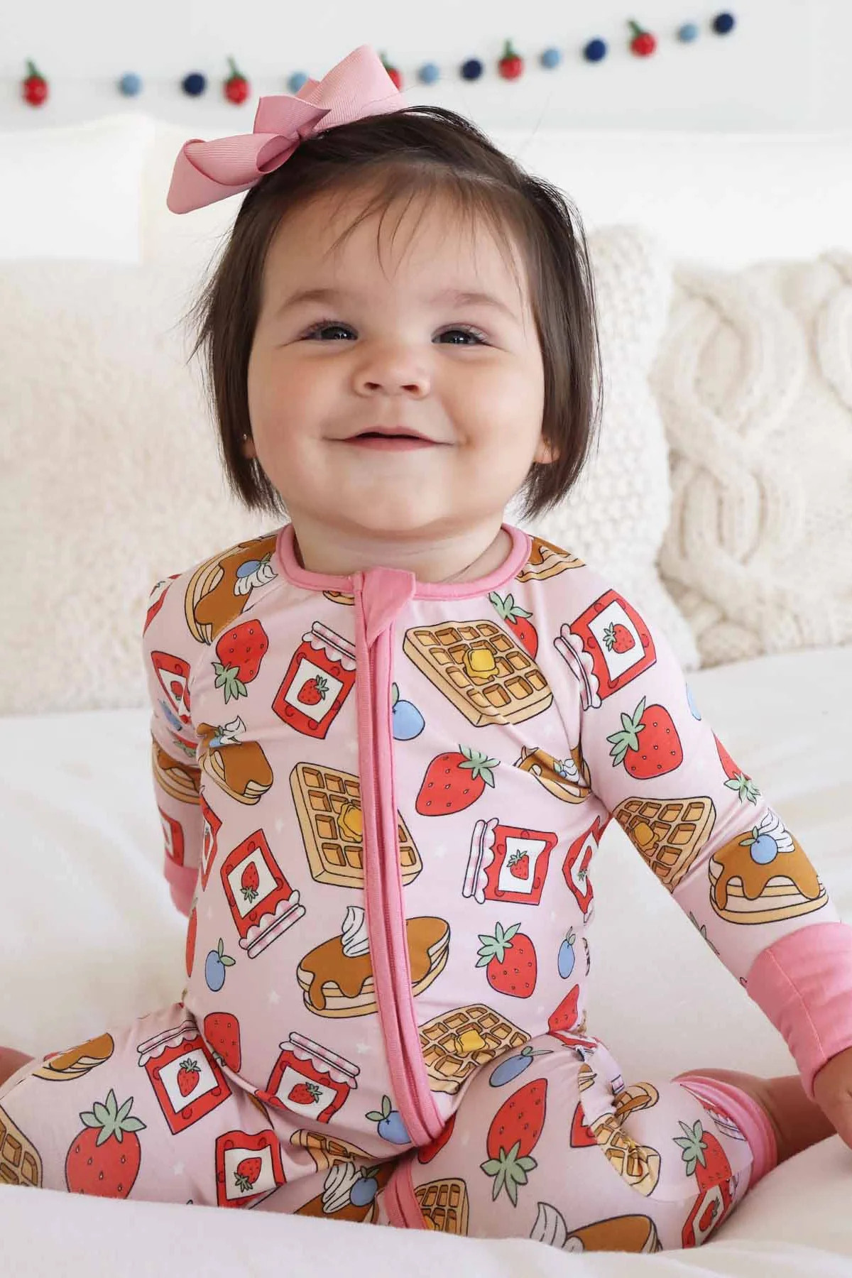 Sweet Stacks Convertible Zip Romper | Pink | Caden Lane