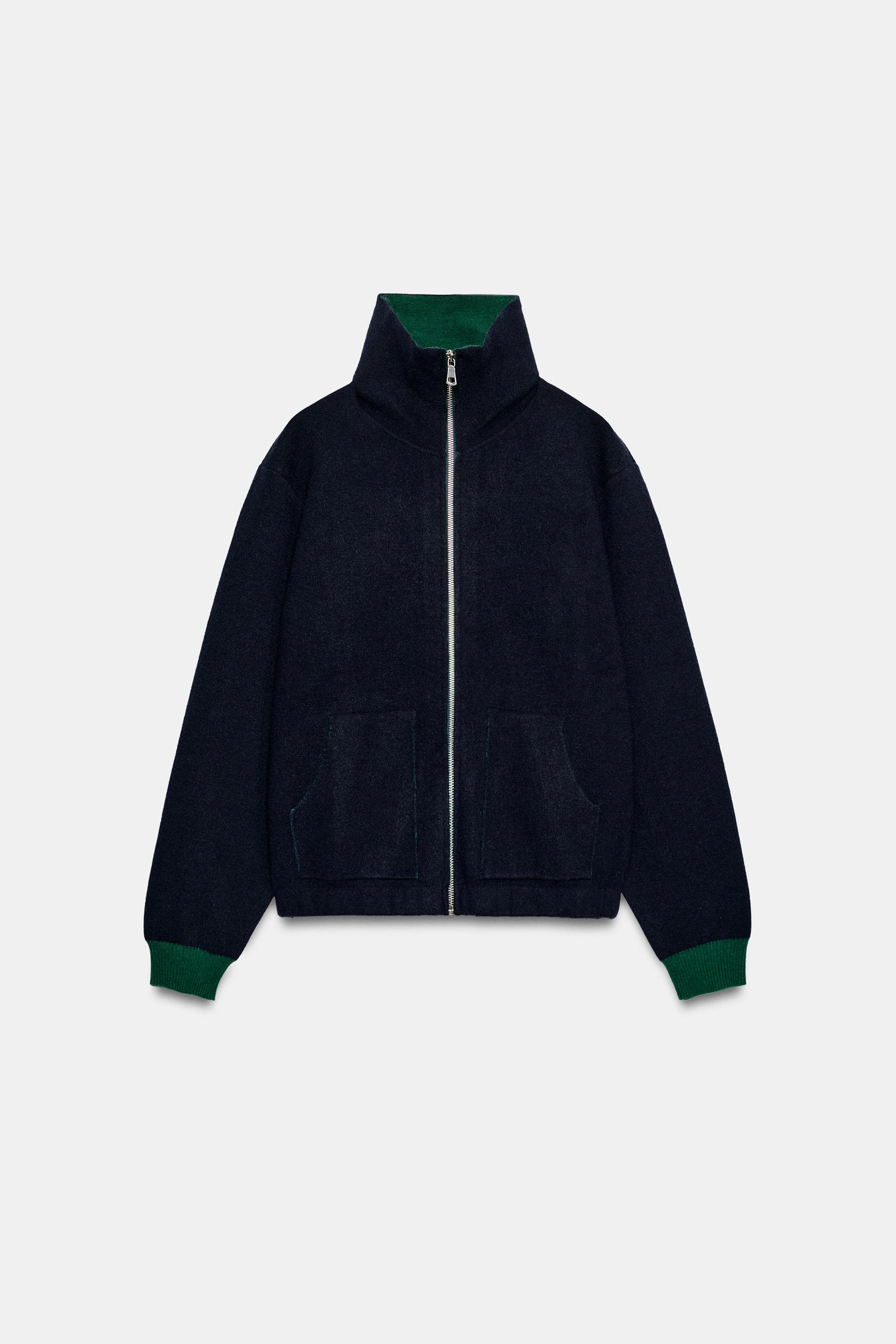 Zara - Plain Knit Sweatshirt With Shoulder Pads - Women - Black - Women | Zara US