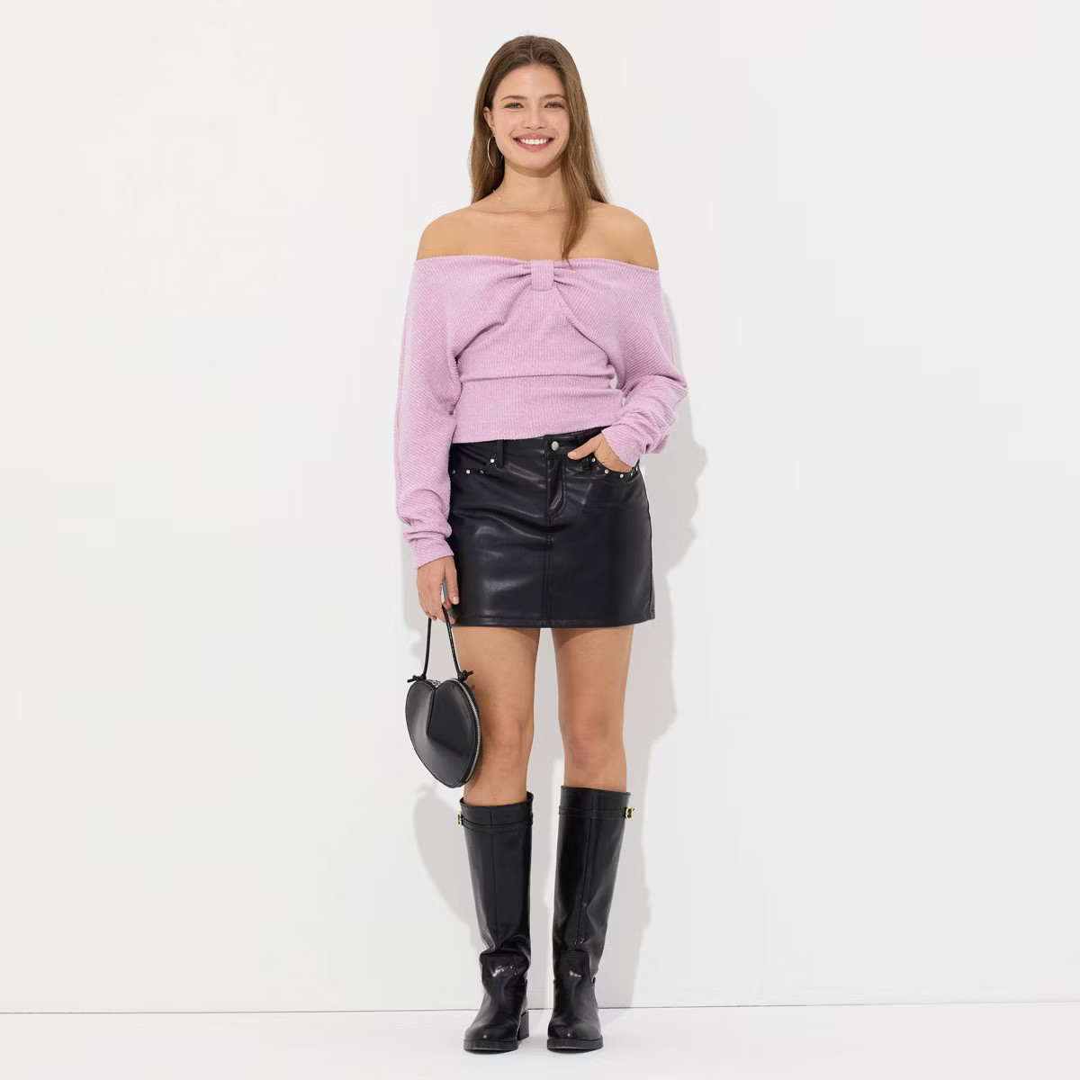 Women's Long Sleeve Off the Shoulder Top - Wild Fable™ | Target