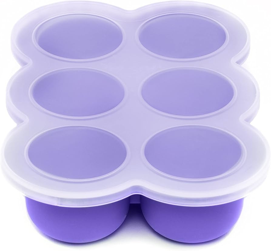 WeeSprout Silicone Freezer Tray with Clip on Lid Perfect Food Storage Container for Homemade Baby... | Amazon (US)