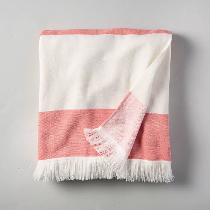 Bold Stripes Beach Towel for Two Red/White - Hearth & Hand™ with Magnolia | Target