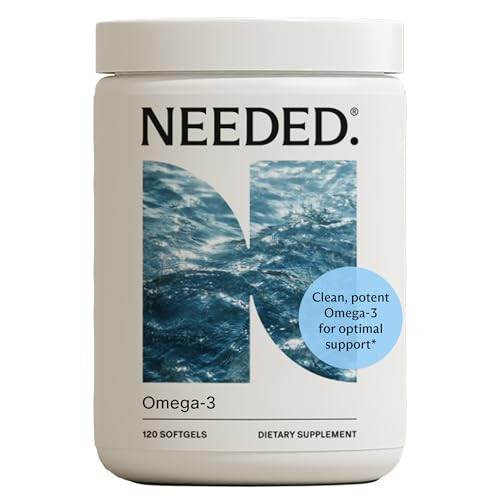 Needed. Prenatal Omega-3 - High Potency Dose of Sustainably Sourced Fish Oil, 1000mg DHA, 1000mg EPA, Encased in a Gelatin-Free, Plant-Based Softgel Shell | Amazon (US)