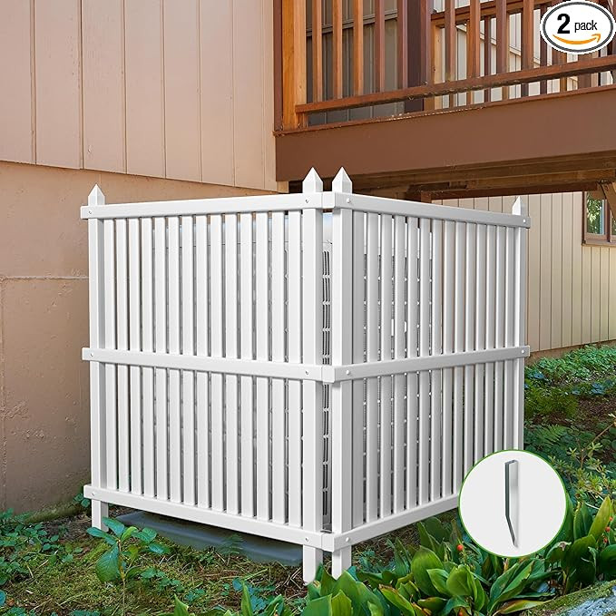 Beimo Privacy Fence Panels Screen Outside, Air Conditioner Fence Vinyl Plastic Outdoor Garbage Tr... | Amazon (US)