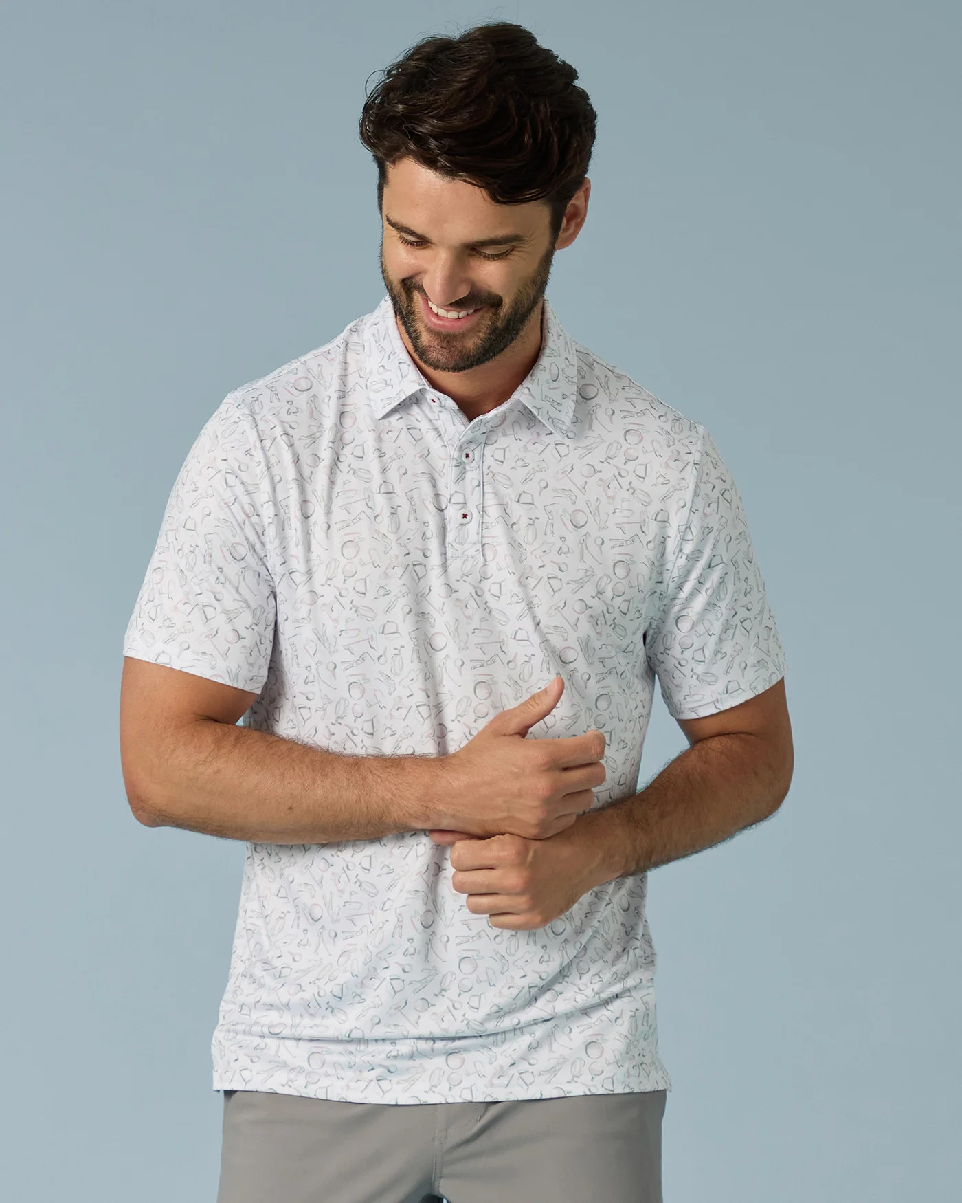 MVP LINTON GOLF PRINT POLO | Flag & Anthem