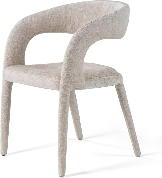 Limari Home Leoton Collection Modern Fabric Upholstered Dining Chair, Light Grey | Amazon (US)
