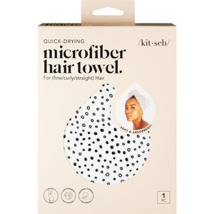 Kitsch Microfiber Hair Towel, Polkadots | CVS Health