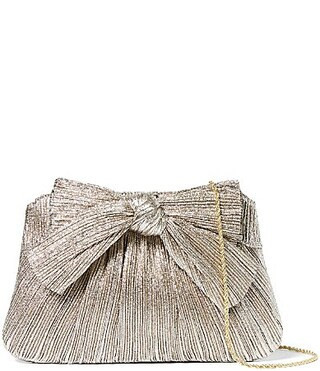 Loeffler Randall Rayne Pleated Bow Clutch - Champagne | Dillard's