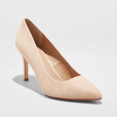 Women's Shades of Nude Pointed Toe Pumps - A New Day™ | Target