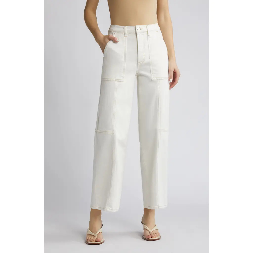 Rails Getty Ankle Utility Pants in Vintage Ecru Contrast Stitch at Nordstrom Rack, Size 32 | Nordstrom Rack