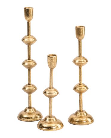 3pc Metal Taper Candle Holders | TJ Maxx