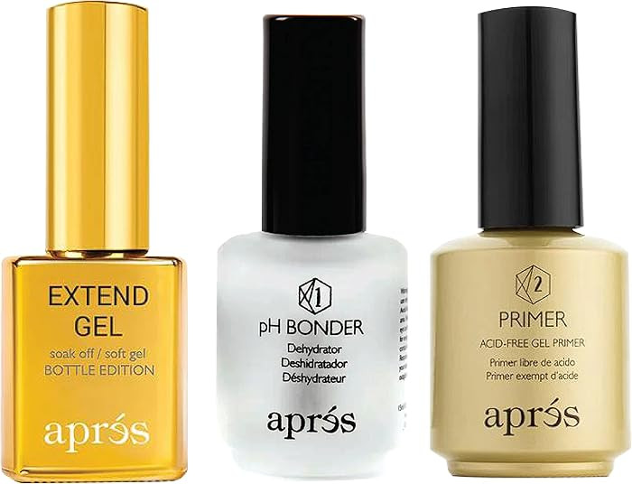APRÉS Gel-X Professional Nail Kit - Gold Bottle pH Bonder, Acid-Free Primer, and Extend Soak Off... | Amazon (US)