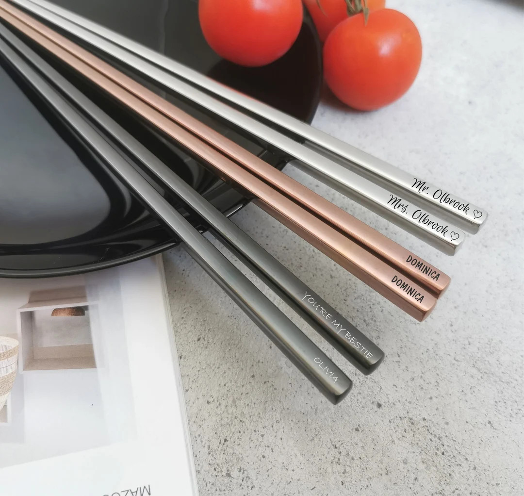 Custom Chopsticks Set GIFT WRAPPED Personalized Laser - Etsy | Etsy (US)