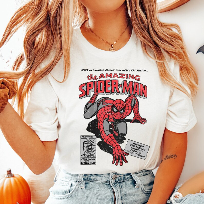 Unisex Spiderman T-shirt, Spider-man Shirt, Superhero Shirt, Spiderman Lover Shirt, Retro Family ... | Etsy (US)