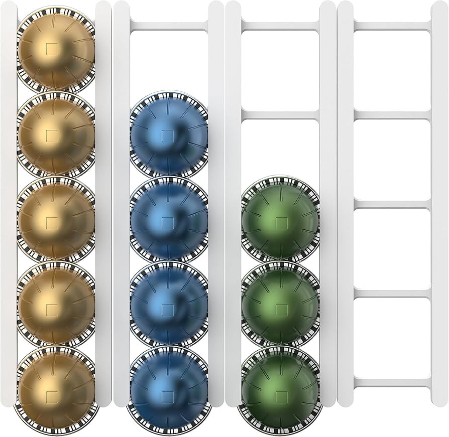 Adhesive Coffee Pod Holder for Nespresso VertuoLine, Holds 20 Capsules - Wall or Cabinet Mounted ... | Amazon (US)