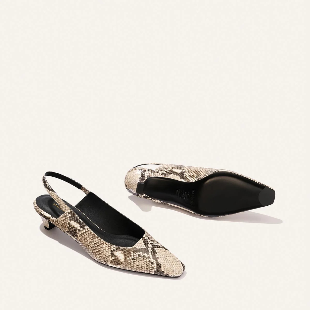 The Sofia Sling - Natural Python Embossed | Margaux