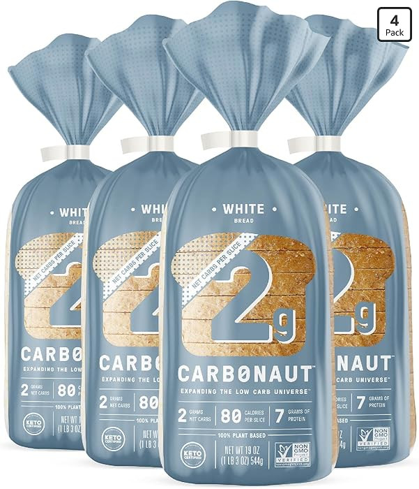 Carbonaut Low Carb Bread, Keto Bread, Keto-Certified Food, Snack, Meals, Non-GMO, Vegan Bread Pac... | Amazon (US)
