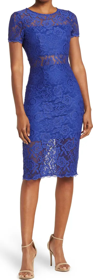 NSR Stretch Lace Peekaboo Midi Dress | Nordstromrack | Nordstrom Rack