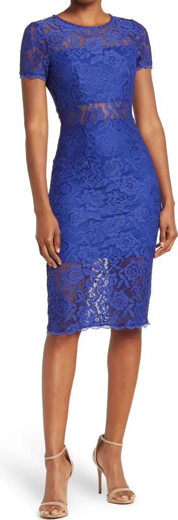 NSR Stretch Lace Peekaboo Midi Dress | Nordstromrack | Nordstrom Rack