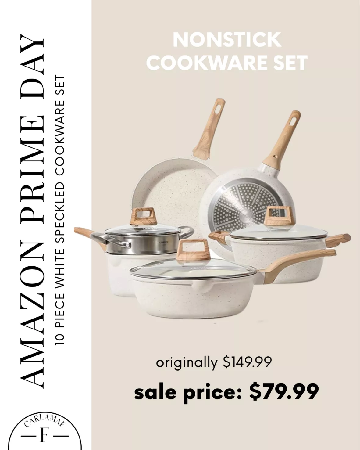 Carote Nonstick Granite Cookware Sets, 10 Pcs Brown Granite Pots and Pans  Set, Induction Stone Kitchen Cooking Set - Coupon Codes, Promo Codes, Daily  Deals, Save Money Today