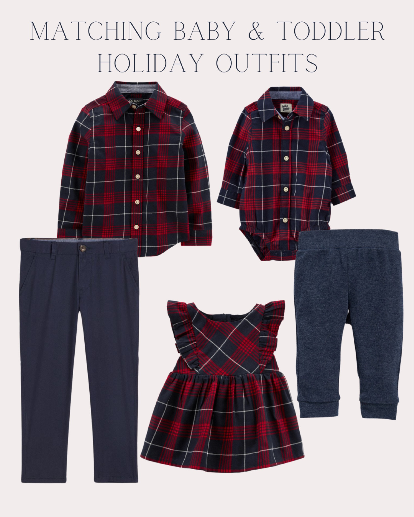 Matching boys hot sale christmas outfits