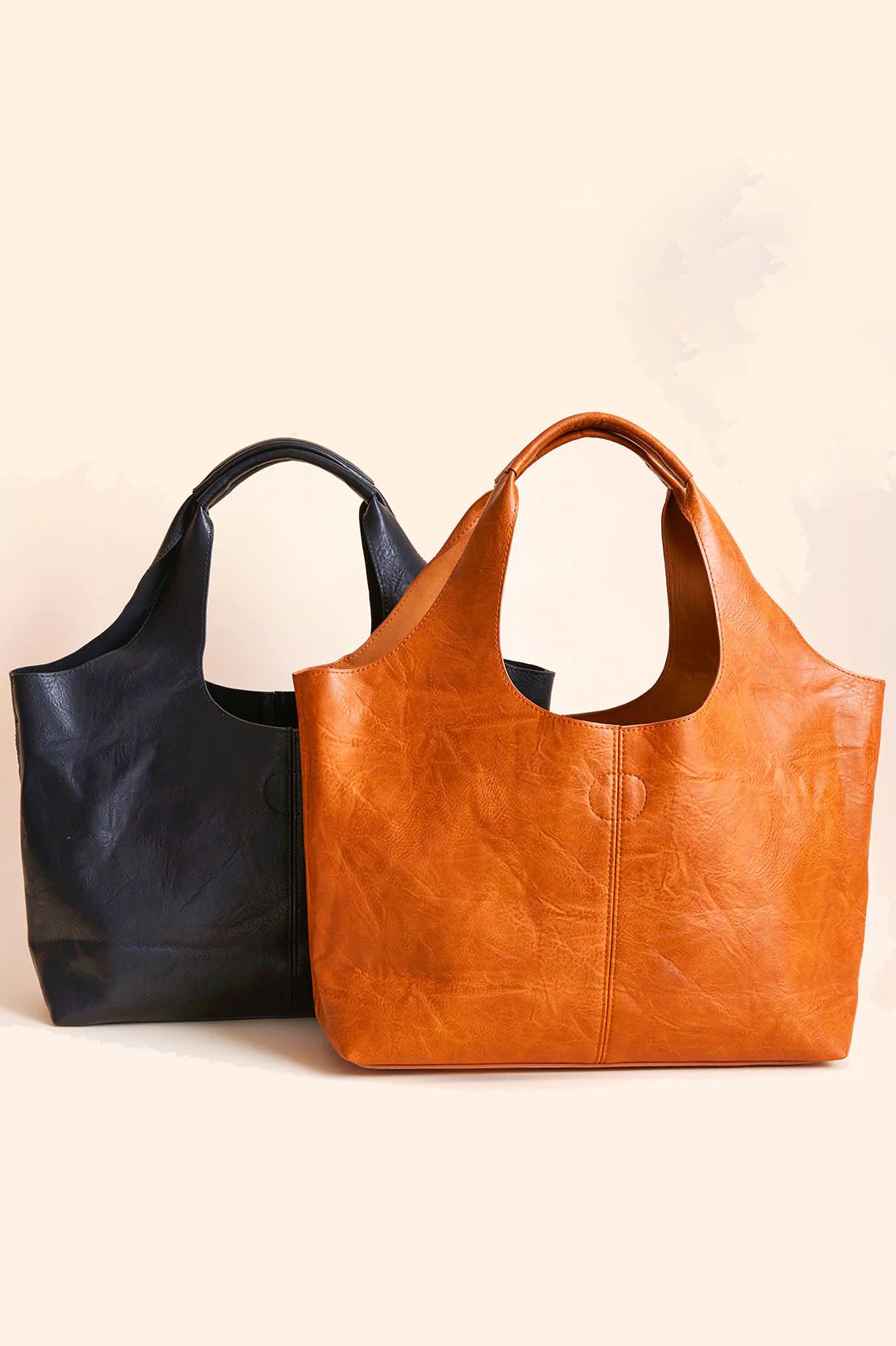 Vegan Leather Hobo Bag (comes with detachable insert small bag) | Social Threads