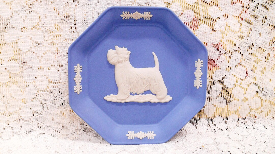 Vintage Wedgewood Jasperware Scottie Dog Octogon Trinket Dish, Sweet and Small, Big on Charm - Et... | Etsy (US)