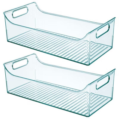 mDesign Plastic Storage Organizer Bin for Child/Kids Items, 2 Pack - Sea Blue | Target