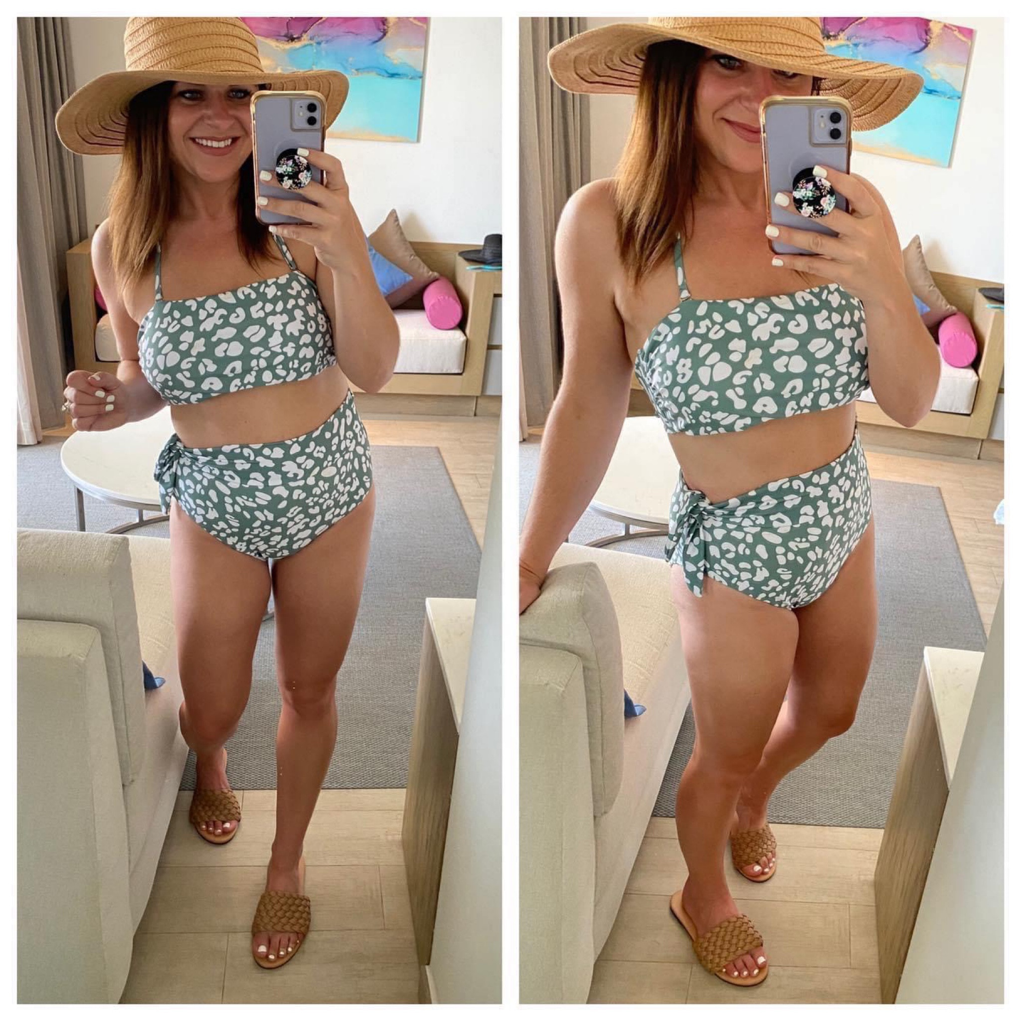 I love this swimsuit! It has a perfect high waist, but you can also roll it down to make it a mid rise. Keep in mind that there is no underwire. I’m in a medium. 

#LTKswim #LTKunder50 #LTKtravel