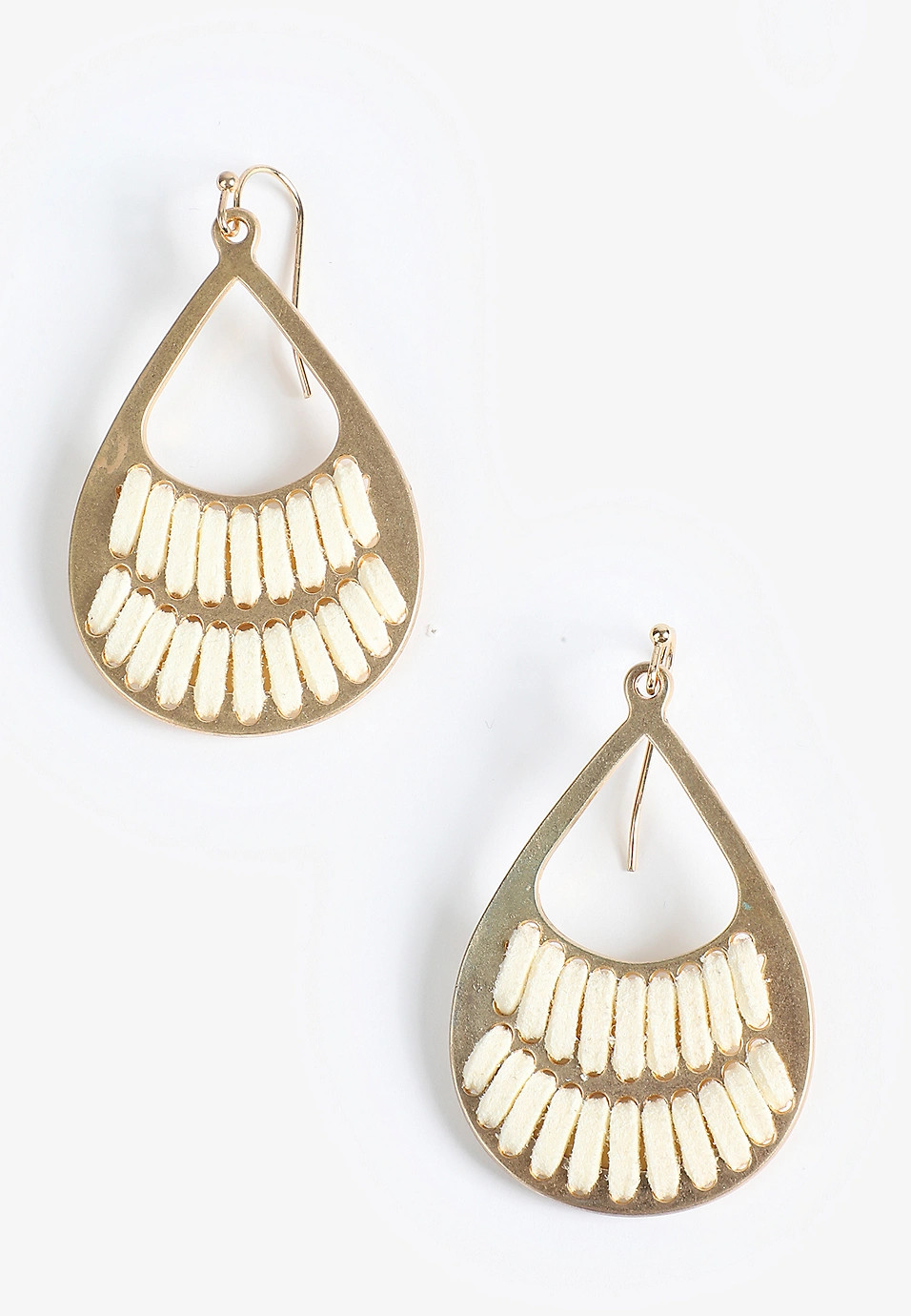 Gold Corded Teardrop Earrings | Maurices