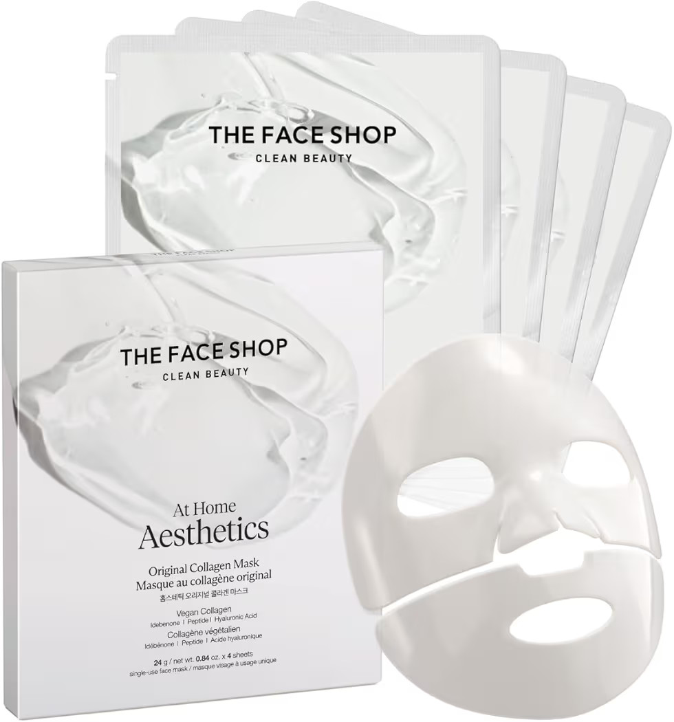 THE FACE SHOP Original Vegan Collagen Face Mask, Korean Glass Skin Essential, Peptide Hydrogel Ma... | Amazon (US)